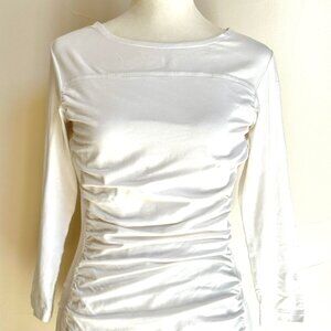 Theory long sleeve rouched tee shirt